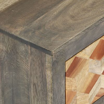 vidaXL Nočný stolík sivý 40x30x50 cm masívne mangovníkové drevo