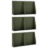 vidaXL Oporn&yacute; m&uacute;r 6 ks 40 x 12 x 40 cm Oceľ Olivovo zelen&aacute;
