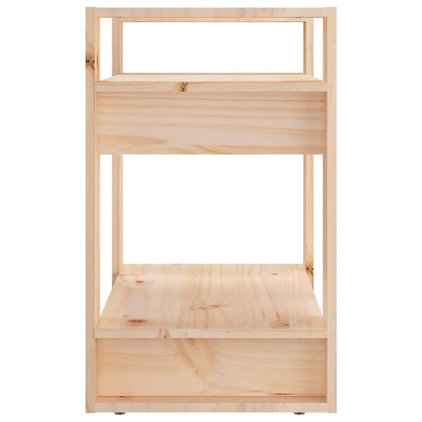 vidaXL Knižnica/deliaca stena 60x35x57 cm masívna borovica