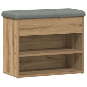 vidaXL Lavička na top&aacute;nky Artisan Dub 62x32x50 cm Engineered Wood