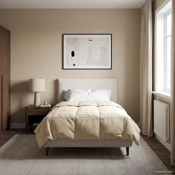 vidaXL Letn&aacute; prikr&yacute;vka &Scaron;nurovan&yacute; Kr&eacute;mov&aacute; 140 x 200 cm Mikrovl&aacute;kno