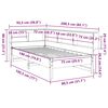 vidaXL Posteľ s knižnicou bez matraca 75x190 cm borovicov&yacute; mas&iacute;v