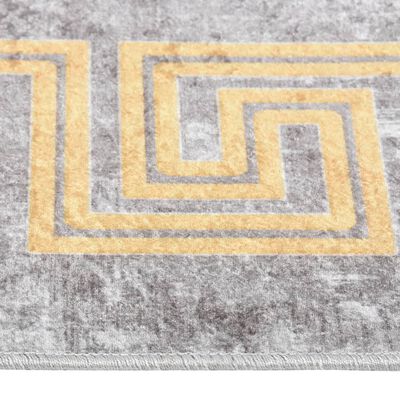 vidaXL Prateľný koberec 120x180 cm sivý protišmykový