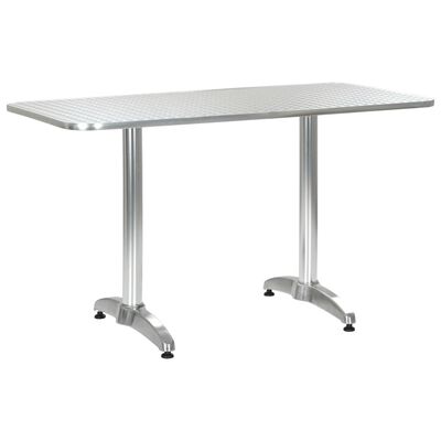 vidaXL Záhradný stôl, strieborný 120x60x70 cm, hliník