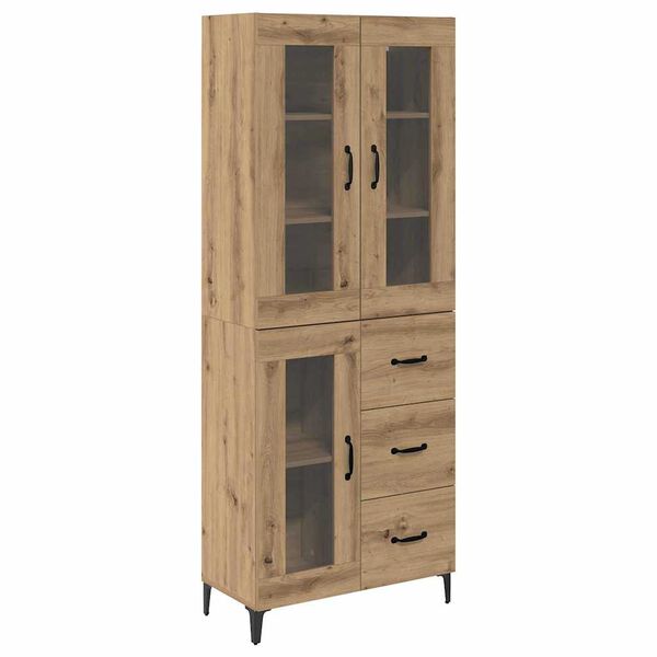 vidaXL Highboard Remeseln&yacute; dub 69,5 x 34 x 180 cm Kompozitn&eacute; drevo