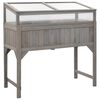 vidaXL Vyv&yacute;&scaron;en&yacute; z&aacute;hon so sklen&iacute;kom 110x54x120 cm mas&iacute;vne jedľov&eacute; drevo