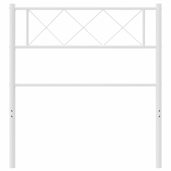 vidaXL Kovov&eacute; n&aacute;hradn&eacute; čelo postele biele 90 cm