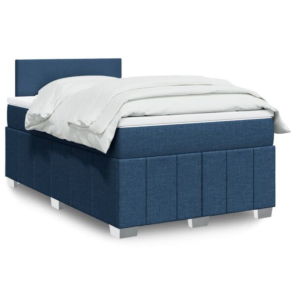 vidaXL Boxspring posteľ s matracom modr&aacute; 120x190 cm l&aacute;tka