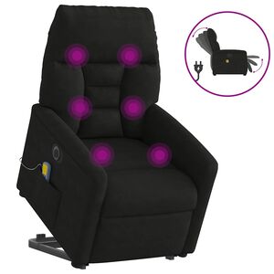 vidaXL Elektr. zdv&iacute;hacie mas&aacute;žne skl&aacute;p. kreslo čierne mikrovl. l&aacute;tka