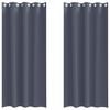 vidaXL Z&aacute;clony na zatemnenie s kr&uacute;žkami 2 ks Antracit 260 x 140 cm