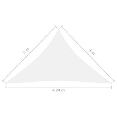vidaXL Tieniaca plachta oxfordská látka trojuholníková 3x3x4,24 m