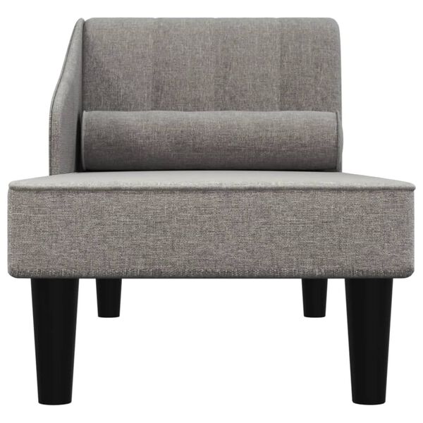 vidaXL Leňo&scaron;ka s valcom, svetlosiv&aacute;, l&aacute;tka