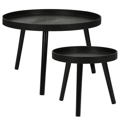 Home&Styling 2-dielna súprava príručných stolíkov okrúhla čierna