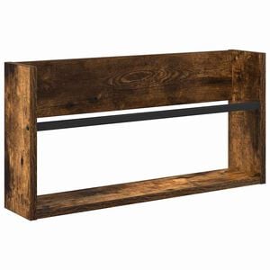 vidaXL Reg&aacute;l na časopisy Dymov&aacute; dub 60 x 12 x 30 cm Kompozitn&eacute; drevo