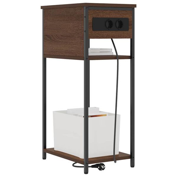 vidaXL Nočn&yacute; stol&iacute;k Hned&yacute; dub 41 x 28 x 76 cm Kompozitn&eacute; drevo