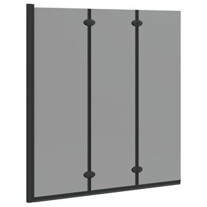vidaXL Z&aacute;brana sprchy Čierna 130 x 138 cm ESG sklo a hlin&iacute;k