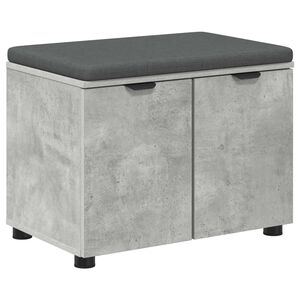vidaXL Predsieňov&aacute; lavica s vank&uacute;&scaron;om Bet&oacute;novo Siv&aacute; 60 x 38 x 46 cm