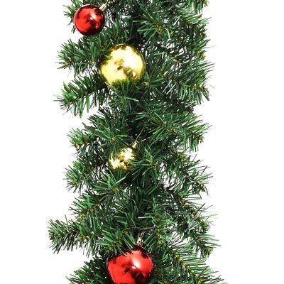vidaXL Vianočná girlanda s ozdobami a LED svetielkami 10 m