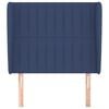 vidaXL Čelo postele so záhybmi modré 83x23x118/128 cm látka