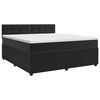 vidaXL Posteľ boxspring s matracom Čierna 180 x 200 cm Zamat