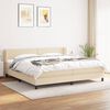 vidaXL Boxspring posteľ s matracom kr&eacute;mov&aacute; 200x200 cm l&aacute;tka