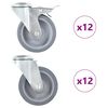 vidaXL 24 ks otočn&eacute; kolieska s otvorom na skrutku 100 mm