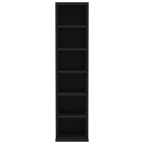 vidaXL Skrinka na CD, čierna 21x20x88 cm, kompozitné drevo