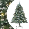 vidaXL Umel&yacute; vianočn&yacute; stromček Zelen&aacute; 210 cm PVC, plast a oceľ