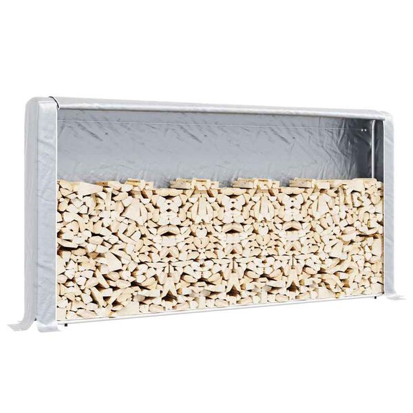 vidaXL Reg&aacute;l na krbov&eacute; drevo s pl&aacute;&scaron;tenkou 300x25x150 cm