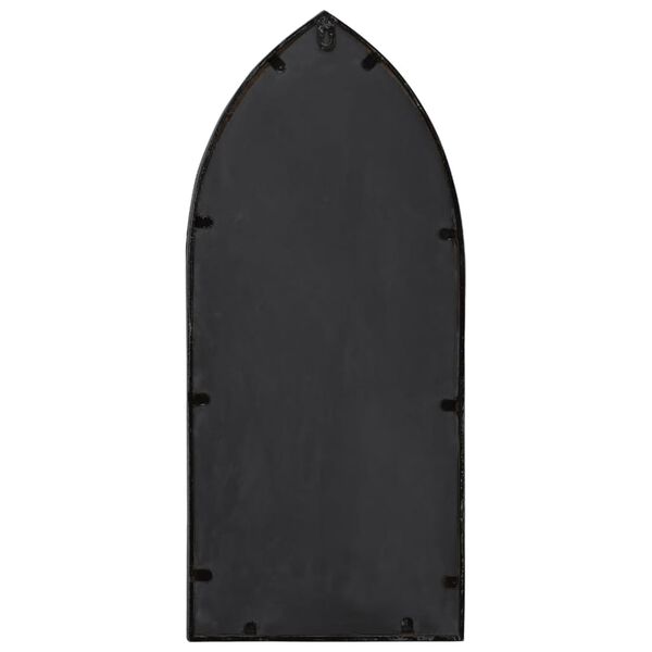 vidaXL Z&aacute;hradn&eacute; zrkadlo čierne 70x30 cm exteri&eacute;rov&eacute; železo