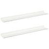 vidaXL Z&aacute;vesn&aacute; polica 2 ks Biely 60 x 8,5 x 2,5 cm Oceľ