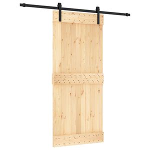 vidaXL Posuvn&eacute; dvere 90 x 210 cm Mas&iacute;vne borovicov&eacute; drevo (neupraven&eacute;)