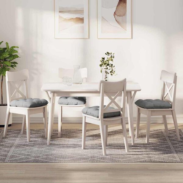 vidaXL Vank&uacute;&scaron;e na sedenie 4 pcs Obl&aacute; &scaron;ed&aacute; 40 x 40 x 12 cm l&aacute;tka