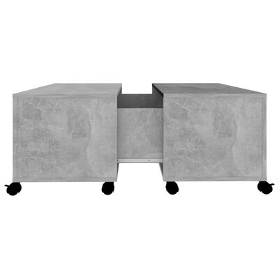 vidaXL Konferenčný stolík betónový sivý 75x75x38 cm drevotrieska