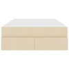 vidaXL Postel s úložným prostorem a matrací Krémová 120 x 200 cm