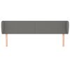 vidaXL Čelo postele so z&aacute;hybmi tmavosiv&eacute; 203x23x78/88 cm l&aacute;tka