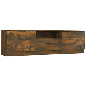 vidaXL TV skrinka dymov&yacute; dub 140x35x40 cm spracovan&eacute; drevo