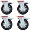 vidaXL Otočné kolieska s dvojitou brzdou 4 ks, 200 mm