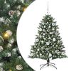 vidaXL Umel&yacute; vianočn&yacute; stromček Zelen&aacute; 120 cm PVC, plast a oceľ