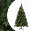 vidaXL Umel&yacute; vianočn&yacute; stromček s guľami 120 cm 150 LED Tepl&aacute; biela