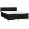 vidaXL Boxspring posteľ s matracom čierny 140x190 cm l&aacute;tka