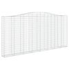 vidaXL Oblúkové gabiónové koše 6ks 400x30x180/200cm pozinkované železo
