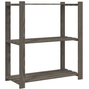 vidaXL 3-poschodov&yacute; &uacute;ložn&yacute; reg&aacute;l siv&yacute; 80x38x90 cm mas&iacute;vna borovica