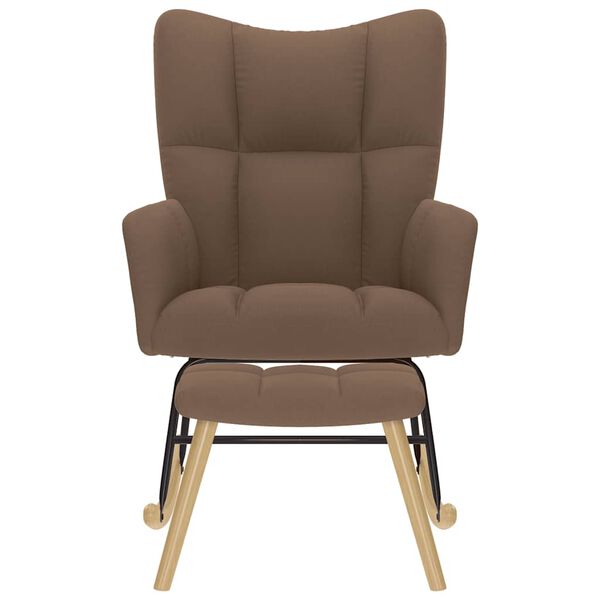 vidaXL Hojdacie kreslo s podnožkou hned&eacute; l&aacute;tka