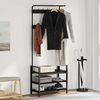 vidaXL Vešiak s poličkou Čierny dub 75 x 34 x 184 cm Kompozitné drevo