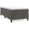 vidaXL Posteľn&yacute; r&aacute;m s boxspringom tmavosiv&aacute; 80x200 cm zamat