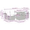 vidaXL 7-dielna záhradná sedacia súprava a vankúše béžová polyratan