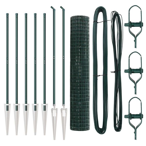 vidaXL Plot s podperou Zelen&aacute; 1,6 x 10 m Ocel a PVC