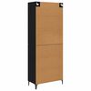 vidaXL Highboard Čierny dub 69,5 x 34 x 180 cm Kompozitn&eacute; drevo