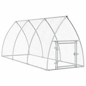 vidaXL Klietka pre kurčat&aacute; strieborn&aacute; 300x105x120 cm pozinkovan&aacute; oceľ